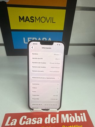 iPhone 14 Plus 256GB Negro