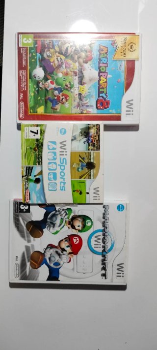 Pack 3 Juegos Wii:  Mario Party y Kart  Wii Sport