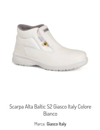 Scarpe antinfortunistiche alte bianche giasco 39