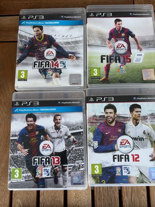 Lote 4 juegos PS3 FIFA 12, 13, 14, 15