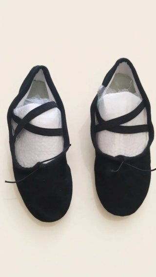 Zapatillas Ballet Negras Lona Talla 38