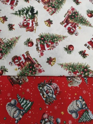 2 Telas Navideñas 75x140 cm
