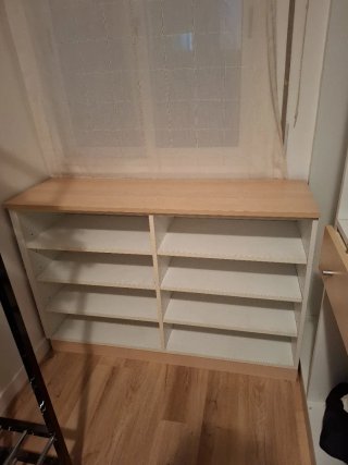 Vestidor completo beige y blanco