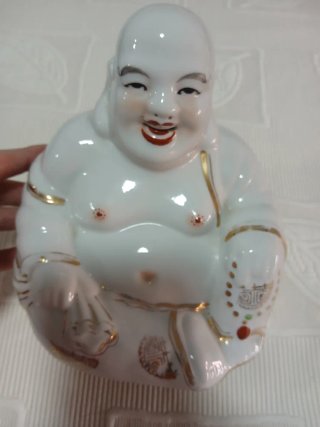 Buda de cerámica sonriente traído de taiwuan 18x17