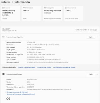 HP EliteDesk 8300 SFF i5 16GB RAM