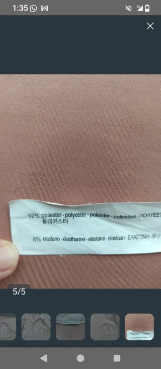 Chaqueta Zara efecto ante Rosa Grisáceo Talla S