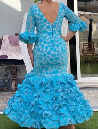 Traje de Flamenca talla 40-42 encaje