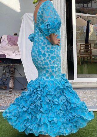 Traje de Flamenca talla 40-42 encaje