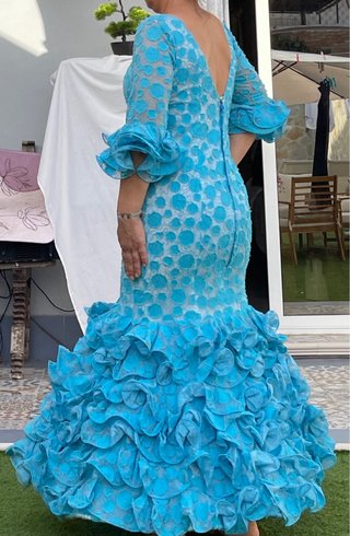 Traje de Flamenca talla 40-42 encaje
