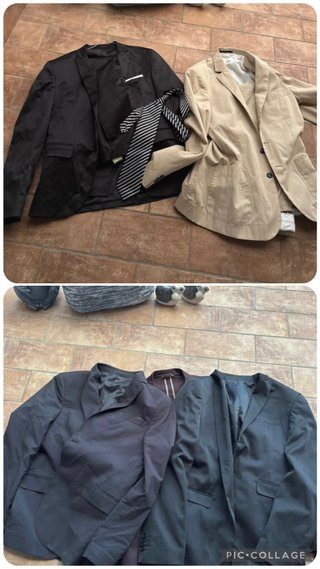 Lotto 5 giacche uomo + cravatta tg 50/52