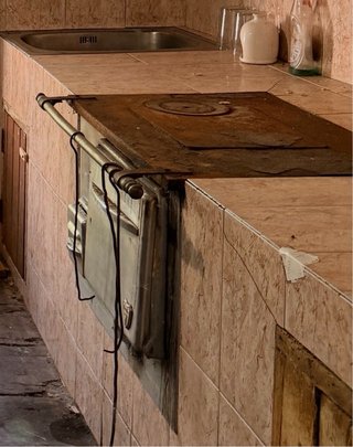 Cocina de leña antigua