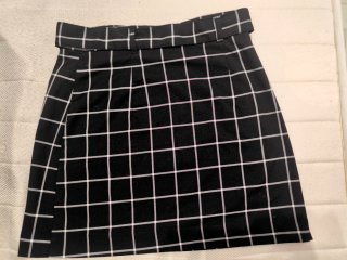Falda H&M Divided Cuadros con Cinturón