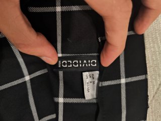 Falda H&M Divided Cuadros con Cinturón