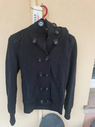 Felpa Doppiopetto Nera MEMORY&Co. L/XL
