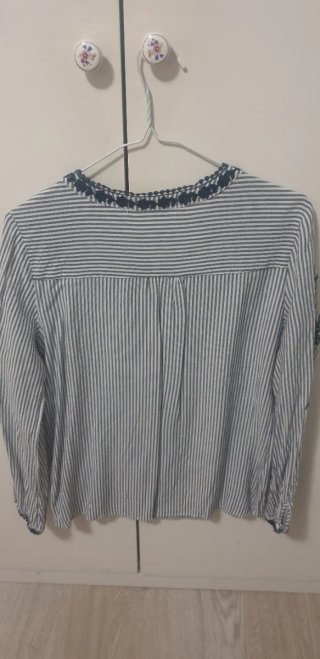 Blusa ANANY rayas azul y blanco talla M