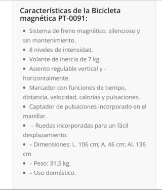 Bicicleta Estática Salter