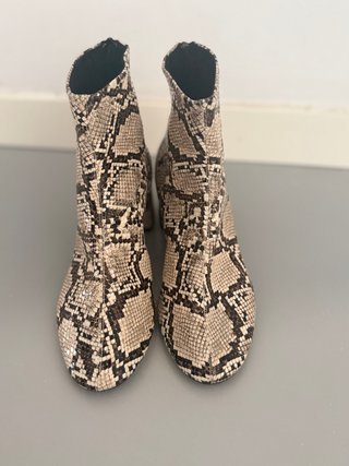 Botines Animal Print Beige y Marrón