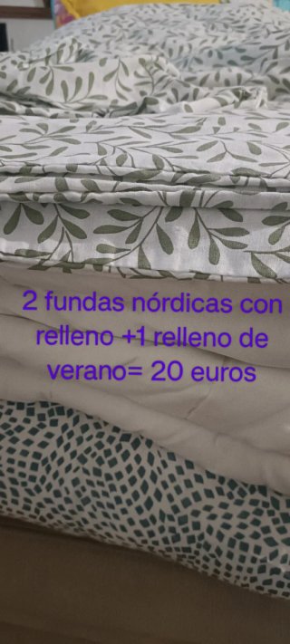 Juegos de sábanas y nórdicos para cama de 90.