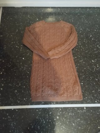 Vestito in maglia marrone