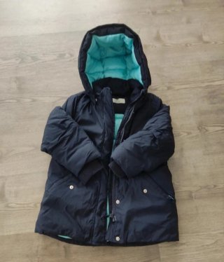 Abrigo infantil azul con capucha 5 años
