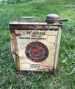 Lata Aceite Antigua Velox Lubrificantes Metal