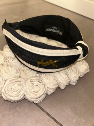 Cerchietto YSL Saint Laurent Nero Bianco
