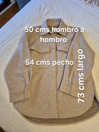 Sobrecamisa / Chaqueta de paño beige - Ideal otoño