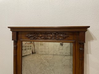 Espejo antiguo grande madera azogue envejecido