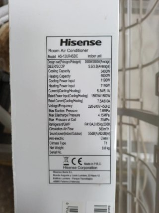 Motor turbina aire acondicionado Hisense