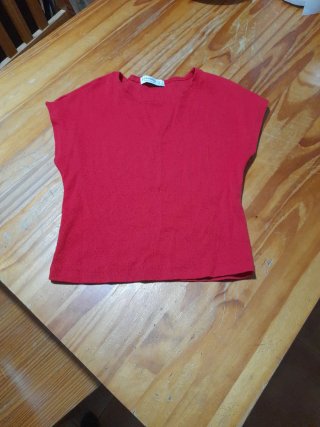 Camiseta roja verano mujer