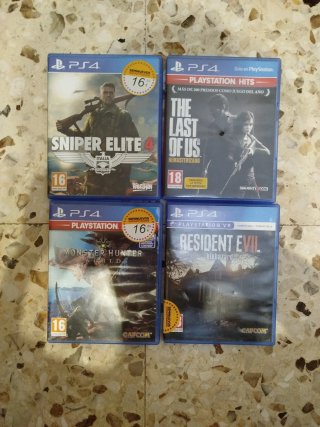 Lote 4 Juegos PS4: Sniper Elite 4, The Last of Us,