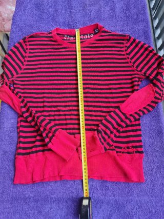 Maglia a righe Santafe rossa/nera - Taglia M