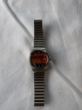 Reloj Savar vintage esfera naranja