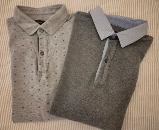 Lote 2 polos Massimo Dutti grises