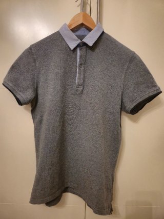 Lote 2 polos Massimo Dutti grises