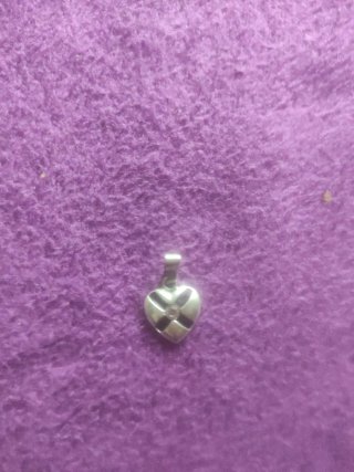Colgante Corazón Plata y Negro