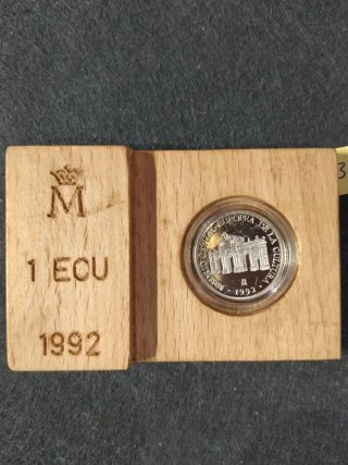 1 ECU 1992 Plata