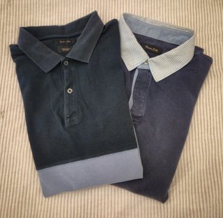 Lote 2 polos Massimo Dutti azules