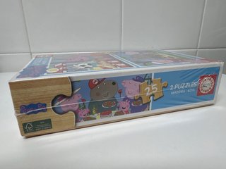 Pack 2 Puzzles Peppa Pig 25 Piezas Madera nuevo