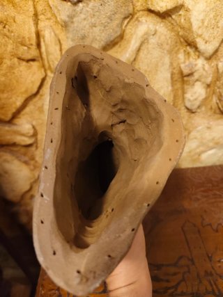 Escultura Virgen con Niño Terracota