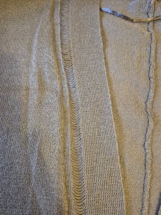 Chaleco Mango punto calado verde Talla Única