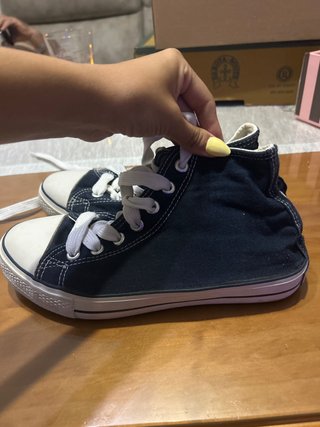 Zapatillas altas estilo Converse azul