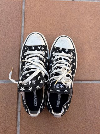 Converse All Star Estrellas Negras Talla 39
