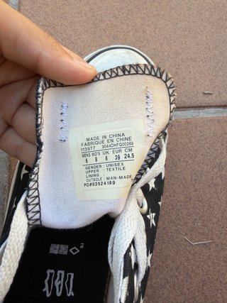 Converse All Star Estrellas Negras Talla 39