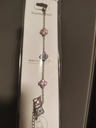 Pulsera Acero Inoxidable Inspiración Van Cleef Ros