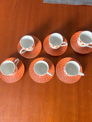 Servizio Bennet 6 tazzine caffè con piattino