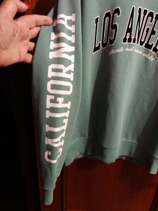 Sudadera Zara Los Angeles Verde
