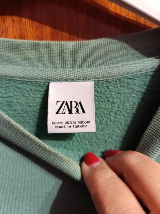Sudadera Zara Los Angeles Verde