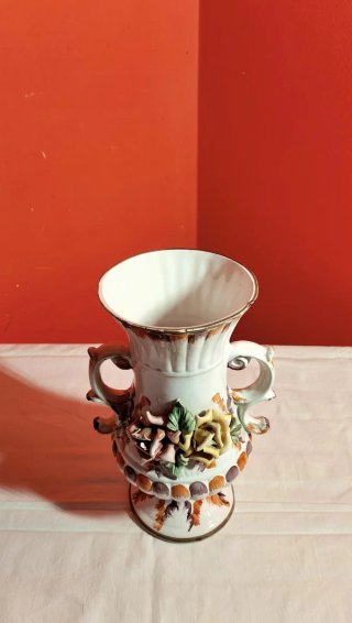 Vaso Ceramica Bassano Fiori Vintage