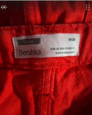 Calças de ganga Bershka vermelhas tamanho 40